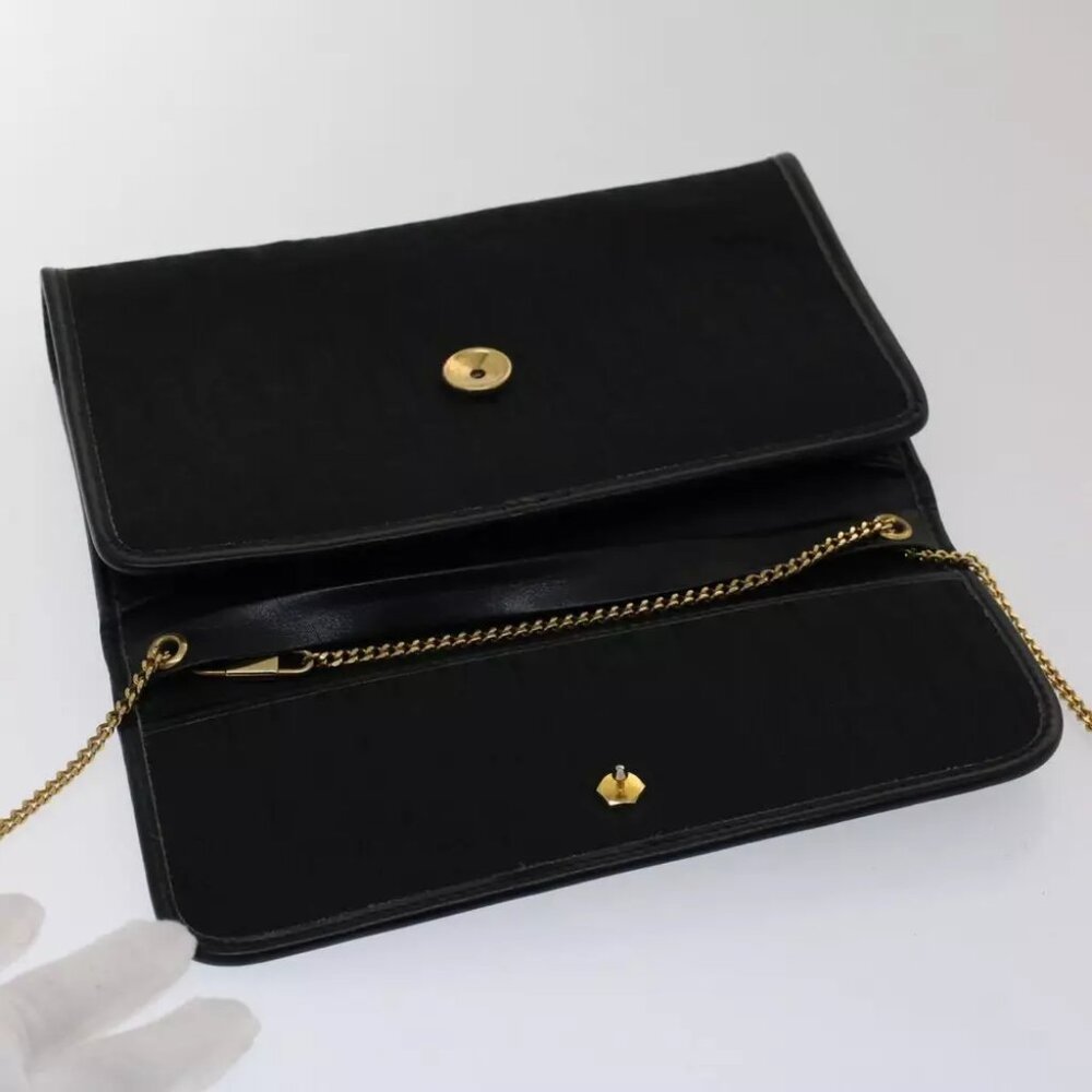 Christian Dior Trotter Canvas Chain Shoulder Bag Black - Picture 9 of 11